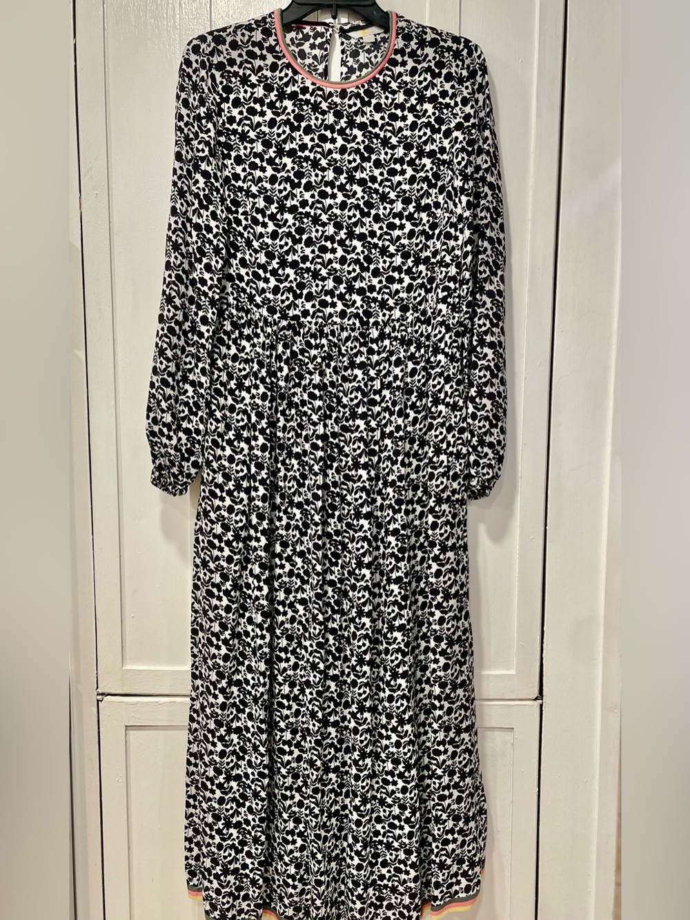 NWOT! Boden Black & Cream Floral Maxi Dress  Size 2R Runs Larger